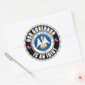 John Bel Edwards is een idioot Ronde Sticker (Envelop)