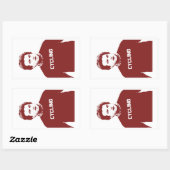 John Belushi Cycling Rechthoekige Sticker (Vel)