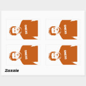 John Belushi Skiing Rechthoekige Sticker (Vel)