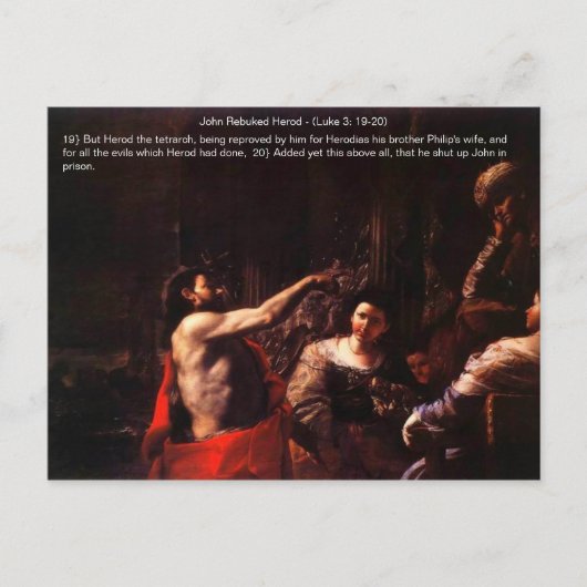 John berispt Briefkaart van Herodes (Voorkant)