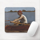 John Biglin in een Single Scull Muismat (Met muis)