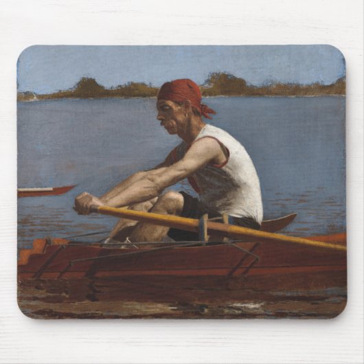 John Biglin in een Single Scull Muismat (Voorkant)