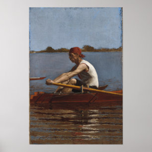 John Biglin in een Single Scull Poster