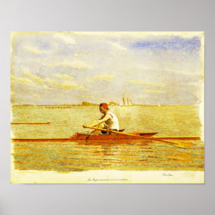 John Biglin in een Single Scull van Thomas Eakins Poster