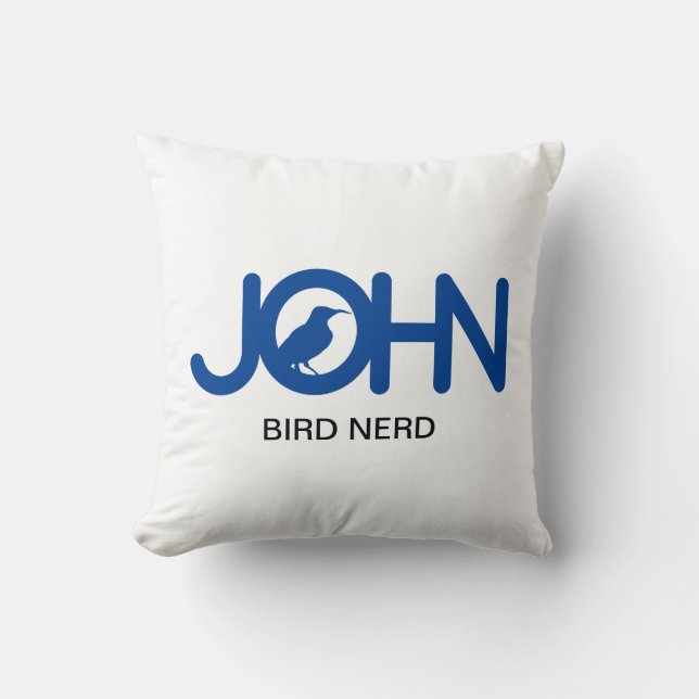 John Bird Nerd Kussen (Voorkant)