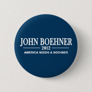 John Boehner 2012 - Amerika heeft een Boehner nodi Ronde Button 5,7 Cm