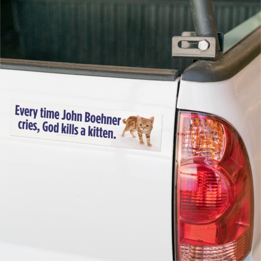 John Boehner Cries Bumpersticker (Op Truck)
