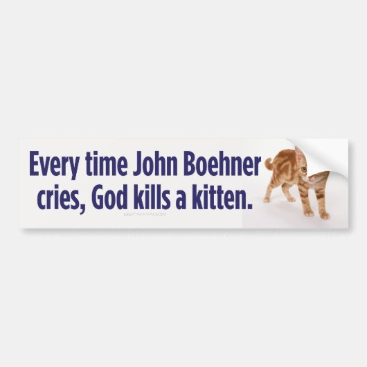 John Boehner Cries Bumpersticker (Voorkant)