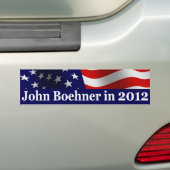 John Boehner in 2012 Bumpersticker (Op auto)