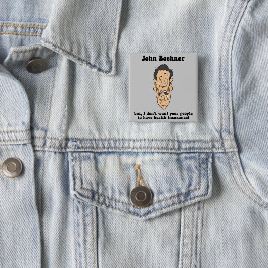 John Boehner Vierkante Button 5,1 Cm (In situ)