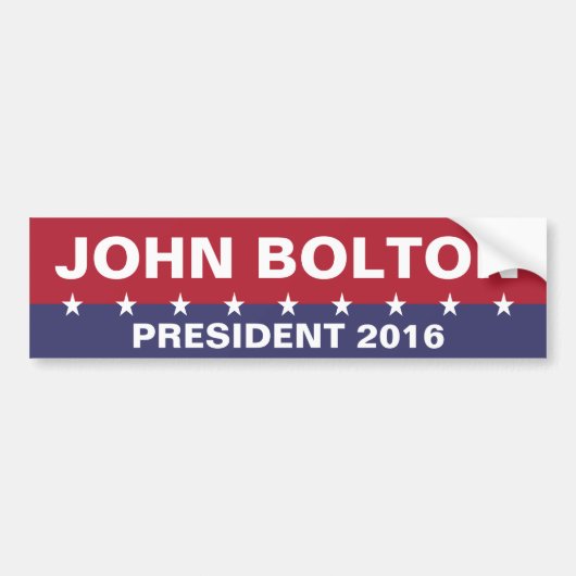 JOHN BOLTON voor President 2016 Bumpersticker (Voorkant)