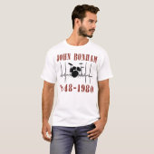 John Bonham 1948 1980 Muziek T-shirt (Voorkant volledig)