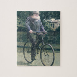 John Boyd Dunlop c Rijdend op een fiets 1915 Kleur Legpuzzel