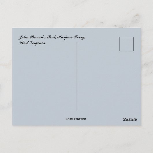 John Brown's Fort Harpers Ferry West Virginia Briefkaart (Achterkant)