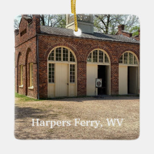 John Browns Fort in Harpers Ferry, West Virginia. Keramisch Ornament