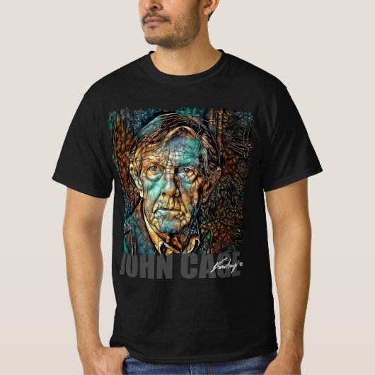 JOHN CAGE - NFT-portret door Marco Aureggi T-shirt (Voorkant)