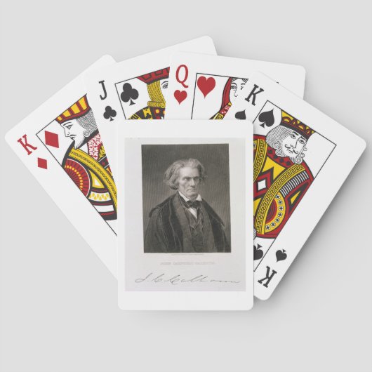John Caldwell Calhoun, gegraveerd door Henry Bryan Speelkaarten (Achterkant)