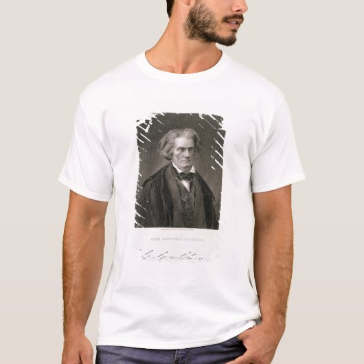 John Caldwell Calhoun, gegraveerd door Henry Bryan T-shirt (Voorkant)