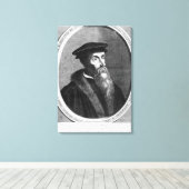 John Calvin Canvas Afdruk (Insitu (Houten vloer))