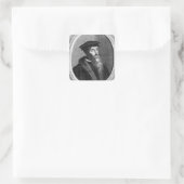 John Calvin Vierkante Sticker (Tas)