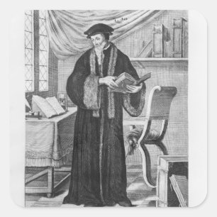 John Calvin Vierkante Sticker