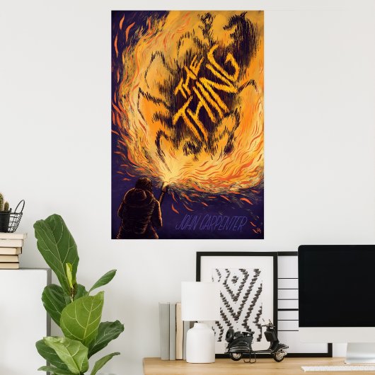John Carpenters The Thing Poster (Thuiskantoor)
