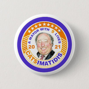 John Catsimatidis voor de burgemeester van NYC 202 Ronde Button 5,7 Cm