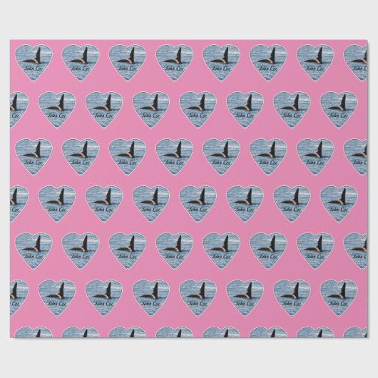 John Coe Orca Killer Whale Pink Cadeaupapier (Vlak)