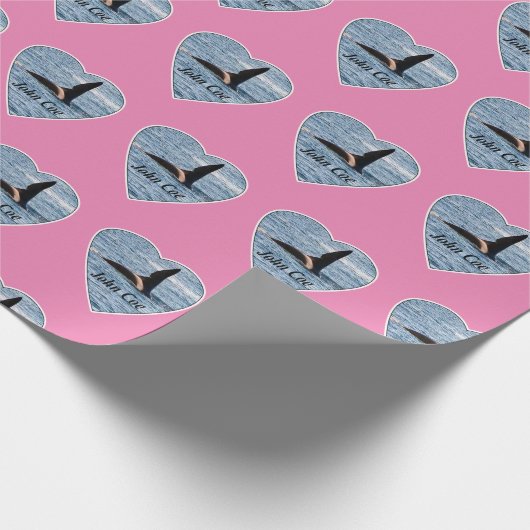 John Coe Orca Killer Whale Pink Cadeaupapier (Hoek)