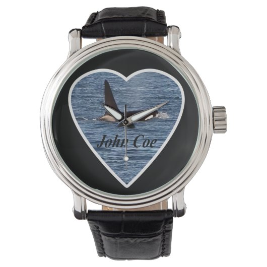 John Coe Orca Killer Whale Watch – Eiland Skye Horloge (Voorkant)
