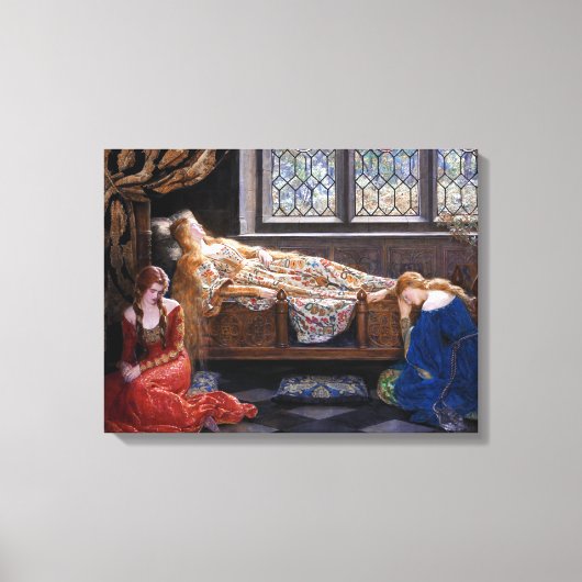 John Collier The Sleeping Beauty Canvas Afdruk (Voorkant)