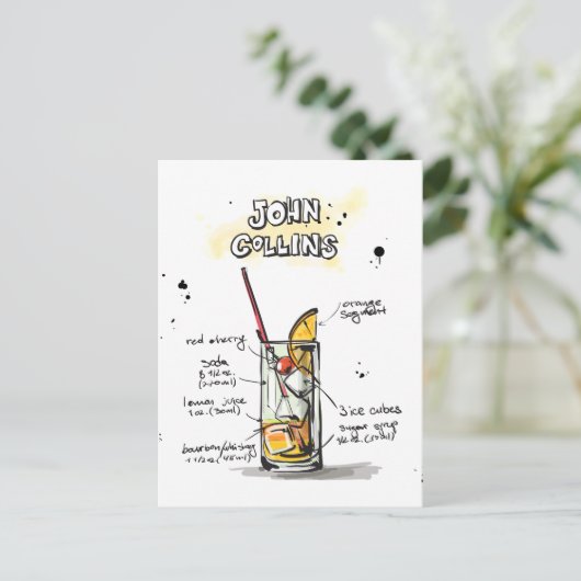 John Collins Briefkaart (Staand voorkant)
