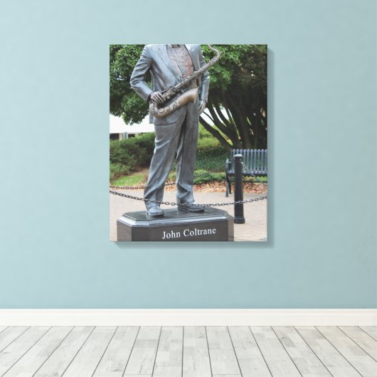 John Coltrane Canvas Afdruk (Insitu (Houten vloer))