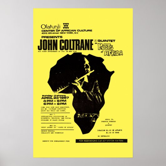 John Coltrane Olatunji Jazz Vintage Poster (Voorkant)