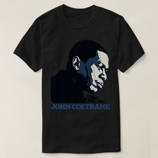 John Coltrane Retro Jazz Fan Design T-shirt (Design voorkant)