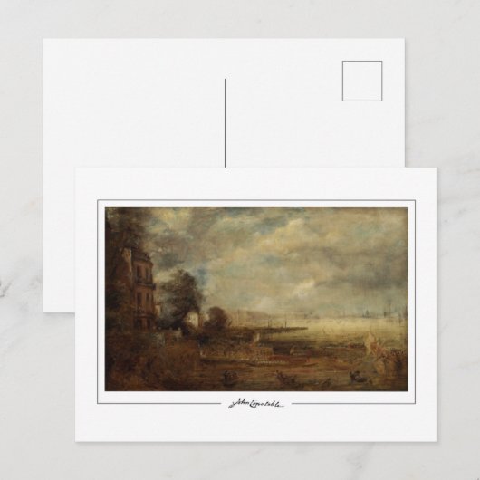 John Constable #334-2 - Kunstmatig Briefkaart (Voorkant / Achterkant)