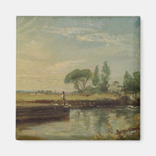 John Constable   A-schuur onder Flatford Lock, c.1 Magneet