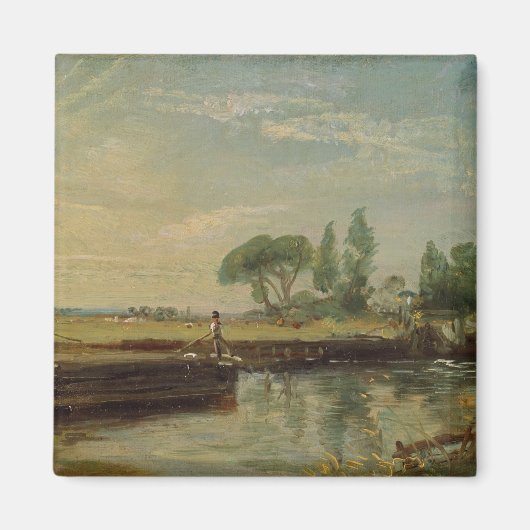 John Constable | A-schuur onder Flatford Lock, c.1 Magneet (Voorkant)