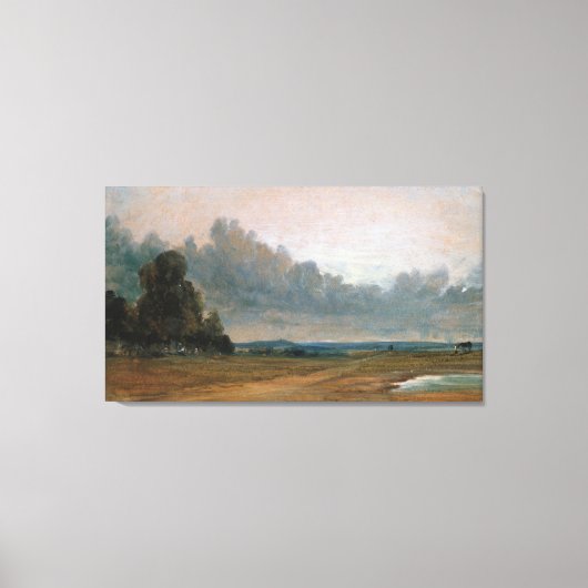 John Constable a Uitzicht uit Hampstead Heath met Canvas Afdruk (Voorkant)