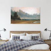 John Constable a Uitzicht uit Hampstead Heath met Canvas Afdruk (Insitu (Slaapkamer))