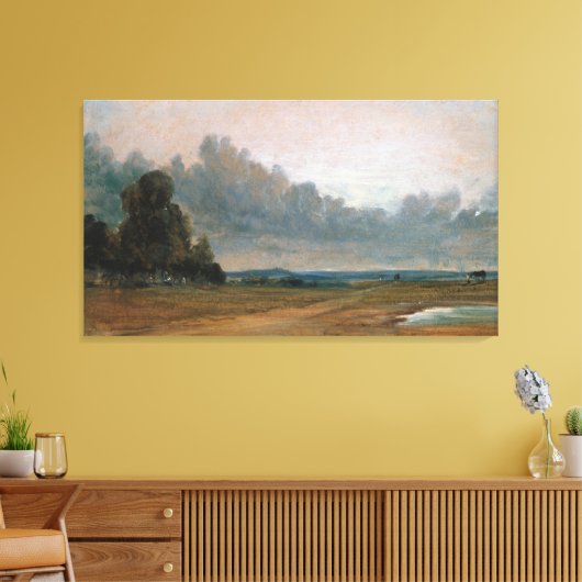 John Constable a Uitzicht uit Hampstead Heath met Canvas Afdruk (Insitu (Woonkamer))