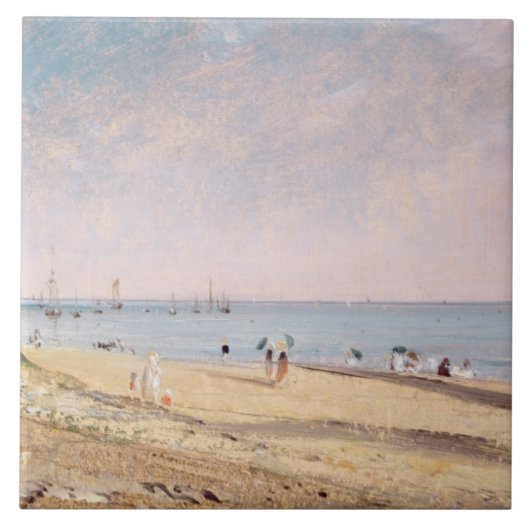 John Constable | Brighton Beach (olie op doek) Tegeltje (Voorkant)