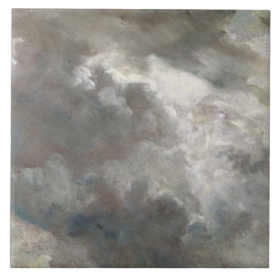 John Constable Cloud Study, 1821 (olie op papier Tegeltje