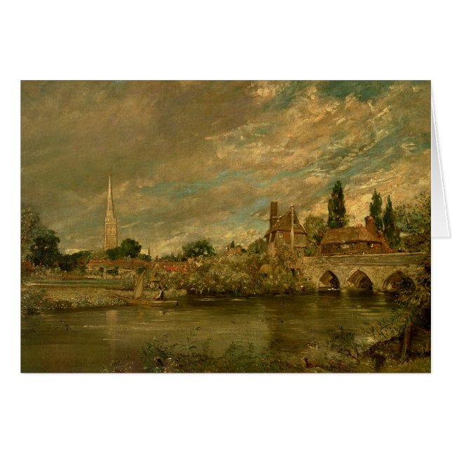 John Constable | De brug van Harnham en Salisbu (Voorkant Horizontaal)