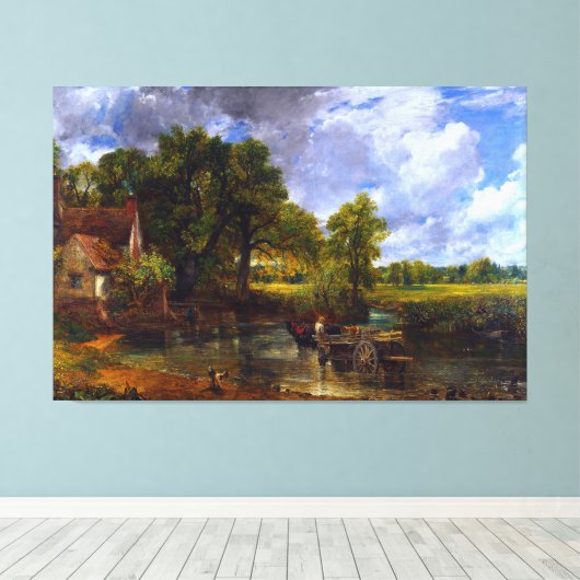 JOHN CONSTABLE - De hooiwagen - 1821 - Romantiek Canvas Afdruk (Insitu (Houten vloer))
