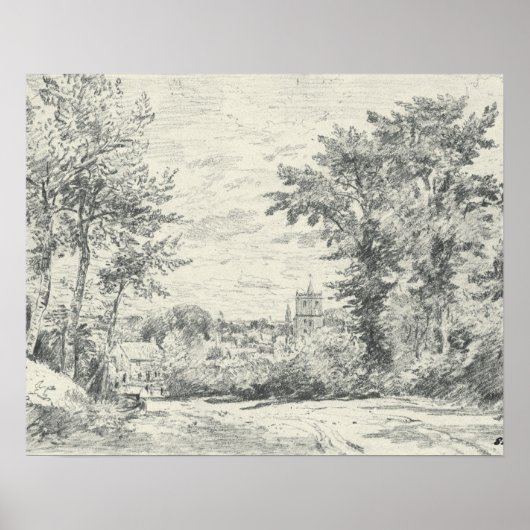 John Constable | De ingang in Gillingham, Dor Poster (Voorkant)