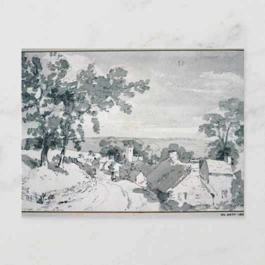 John Constable | De ingang van het dorp Ed Briefkaart (Voorkant)