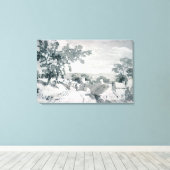 John Constable | De ingang van het dorp Ed Canvas Afdruk (Insitu (Houten vloer))