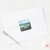 John Constable | De vallei van de Stour met Dedh Vierkante Sticker (Envelop)