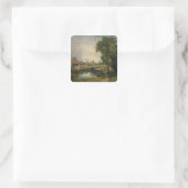 John Constable | Dedham Lock and Mill, 1820 Vierkante Sticker (Tas)